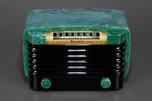 Stunning Aqua Blue Marbleized Bendix 526C Catalin Radio